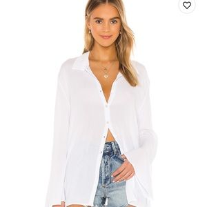 Lovers and friends white gauze beach shirt